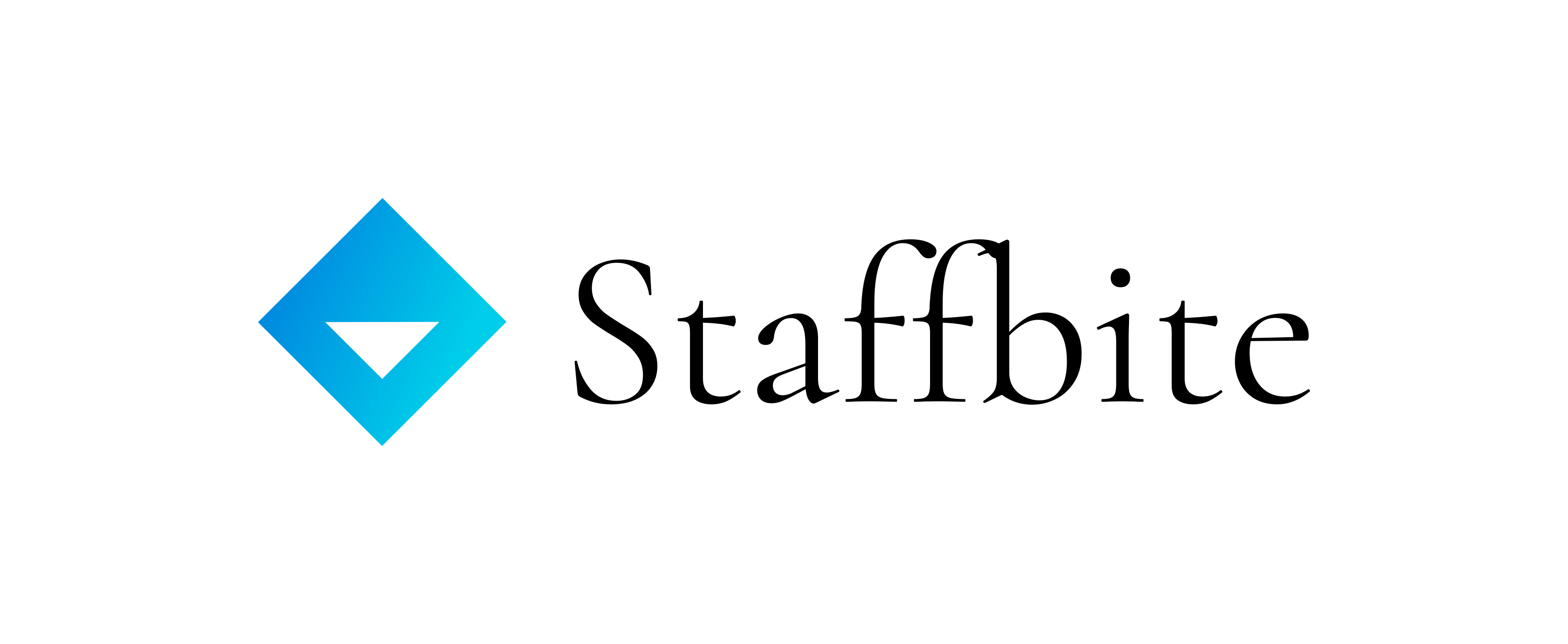 Blue logo and lettering Staffbite