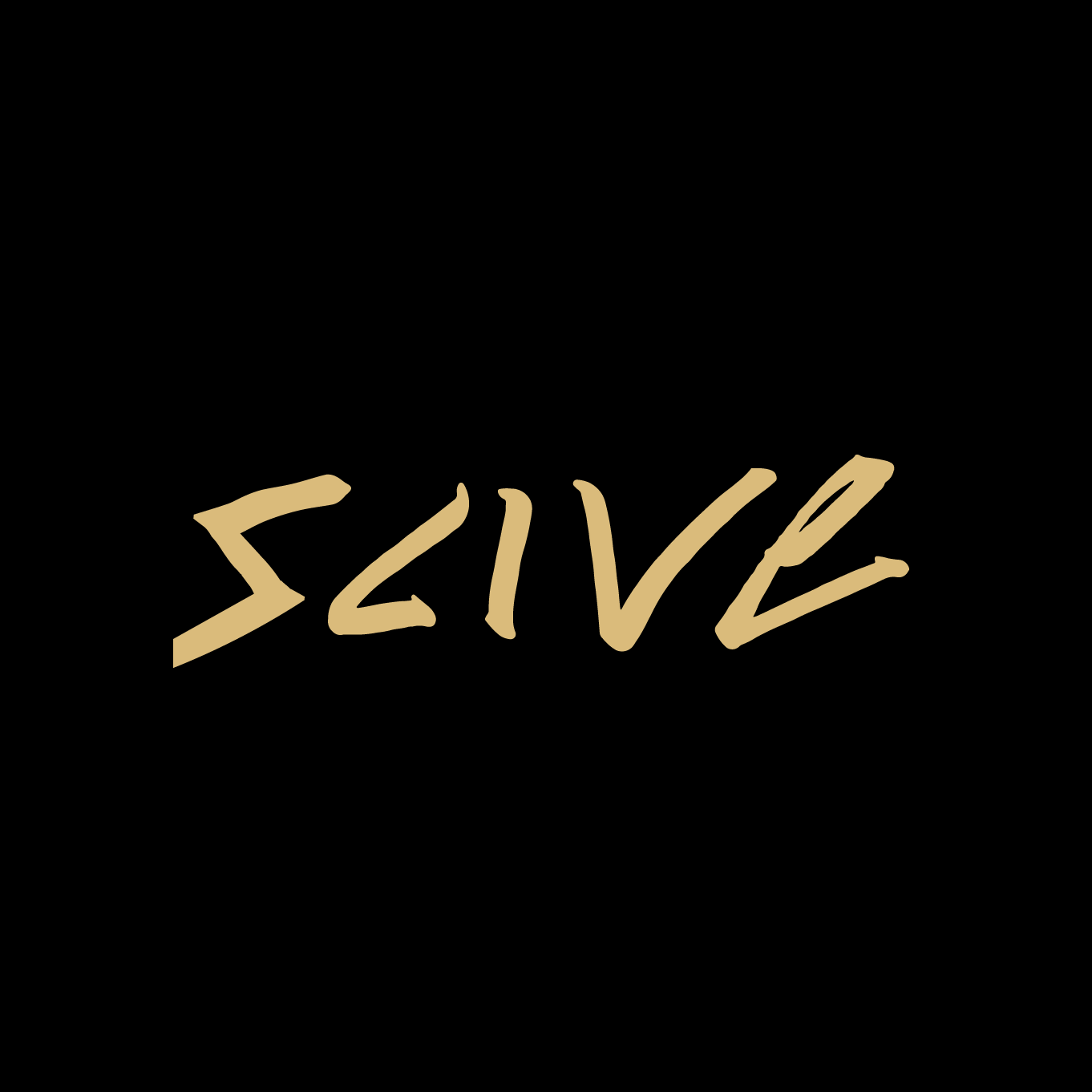 Scive Logo gelb auf Schwarz